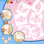 36PCS Stencils for Kids, Drawing Stencils for Painting Crafts Reusable Washable Large Art Paint Stencil Primary Shape Template for Fabric Wall Paper