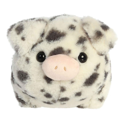 Aurora® Adorable Spudsters™ Pierre Spotted Pig™ Stuffed Animal - Round Shape Makes for Comforting Cuddles - Perfect for Kids All Ages and Animal Loving Adults - Gray 11 Inches
