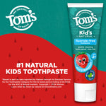Tom's of Maine Kids Fluoride Free Toothpaste, Silly Strawberry, 3Pk, 5.1 oz