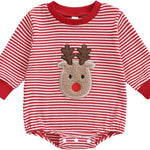 MERSARIPHY Baby Christmas Clothes Baby Boy Girl Sweatshirt Romper Santa Baby Romper Tops Fall Winter Outfits