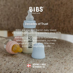 BIBS Baby Bottle 270 ml Silicone Nipple 4 Pack - Anti-Colic, BPA-Free, Round Nipple, Lightweight & Easy to Clean, Suitable for Newborns 0+ Years, 4-Pack + 2 Extra Nipples - Ivory