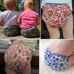 Mama Koala 3.0 Pocket Cloth Diapers for Babies with AWJ Lining, 6 Pack with 6 4-Layer Natural Cloth Diaper Inserts - Reusable and Washable Pocket Diapers(Neutral Leave)