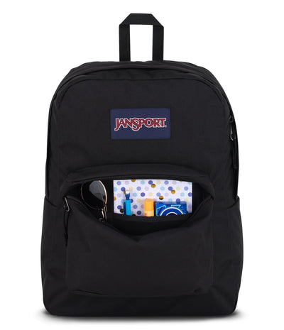 JanSport SuperBreak One Backpacks - Durable, Lightweight Bookbag with 1 Main Compartment, Front Utility Pocket with Built-in Organizer - Premium Backpack, Black