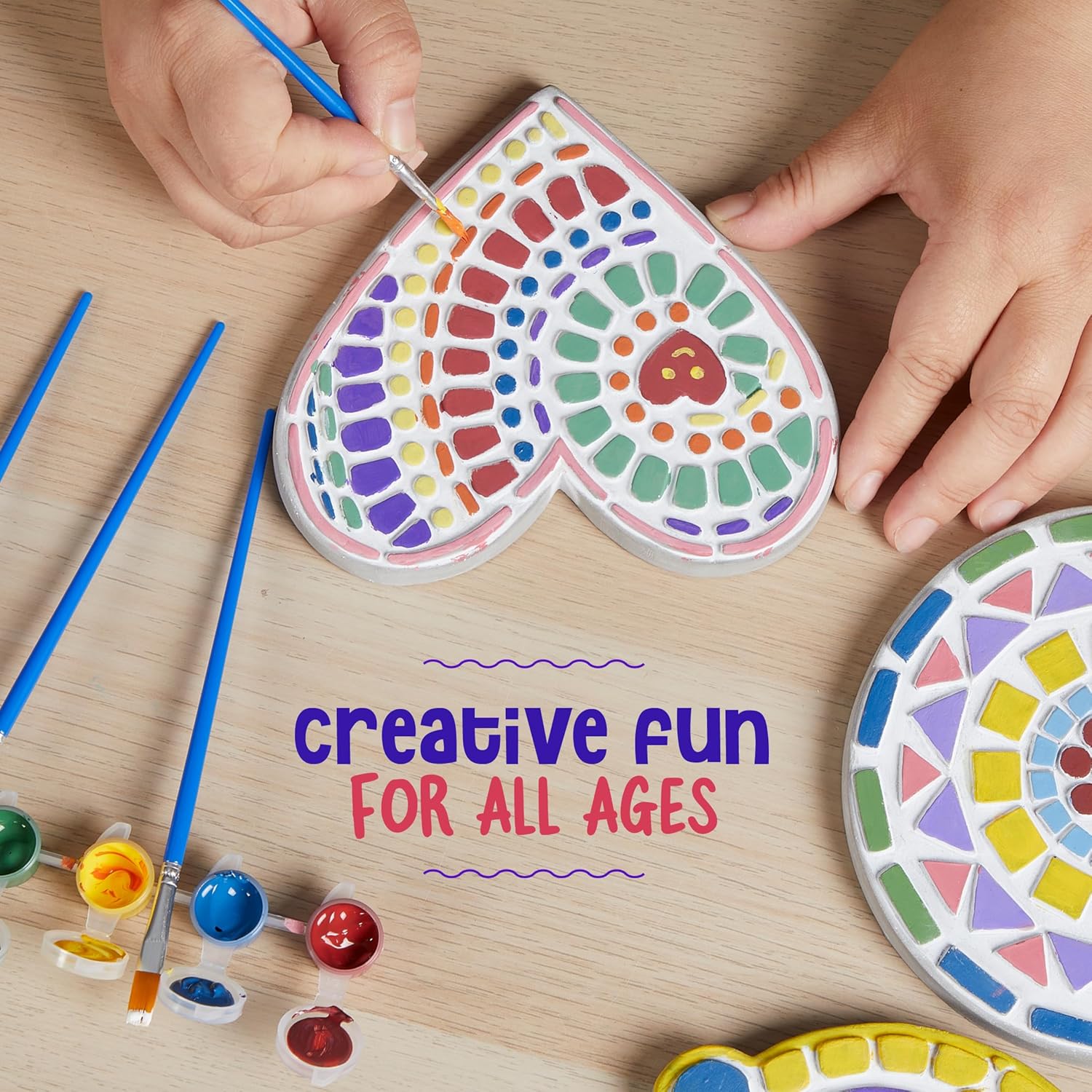 Stepping Stones Painting Kit for Kids - Outdoor Crafts - Paint 5 Garden Stone - Unicorn Craft Kits for Boys, Girls Ages 6-12 - Gifts for Boy, Girl Age 6, 7, 8, 9, 10 + Year Old - Summer Gift