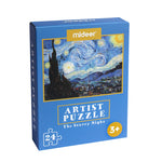 YOGEON 24 Pieces Starry Night Puzzle, Toddler Easy Puzzles for Kids Ages 3-5,4-6 Artist-an Intellectual Decompression Entertainment Game and Preschool Educational Learning Toys