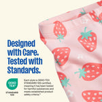 Garanimals Baby & Toddler Girl Strawberry Leggings - Machine-Washable Kid's Clothes - Size 3-6 Months - Orange, Light Pink, Green, Black - 4 Pack
