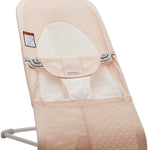 BabyBjörn Bouncer Balance Soft, Light Grey Frame, Mesh, Pearly Pink/White, 2-in-1 Adjustable Baby Bouncer Seat and Toddler Chair, Newborn to Toddler (8-29 lbs), 4 Positions, Lightweight & Portable