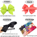 CÉLLOT Baby Hair Clips 50Pcs Tiny 2" Baby Hair Bows Fully Covered Barrettes Clips for Baby Girls Infants and Toddlers,25 Colors in Pairs