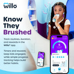 Willo BrushBot Kids Toothbrush Kit, Small Berry Dye-Free