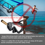 Kids Swim Goggles Snorkel Mask Diving Scuba Mask Snorkeling Goggles for Kids Boys Girls Youth, Anti-Fog 180° Clear View Kids Pool Underwater Swimming Goggles with Nose Cover, Snorkel Swim Equipment