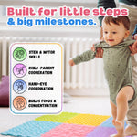 Brightway Sensory Mats Play Kit | Tiles for Floor or Wall Panel | 12" x 12" Pads, Toys & Balls for Kids with Autism | Classroom Must Haves for Toddlers & Children