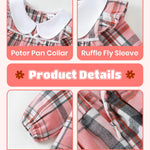Little Girls Clothes 3t 4t Girl Fall Clothes Cute Bright Pink Plaid Winter Kids Dress Toddler Long Sleeve Swing Checkered Dresses Toddler Outfit