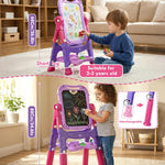 Lehoo Castle Easel for Kids, Toys for 2 Year Old Girl, Art Easel Toddler, Magnetic White Chalk Board, Gifts for 3 4 Year Old Girls 2-4 Years Old Christmas