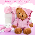 Civaner Stripe Bear Clothes Stuffed Animal Clothes 12 -16 Inch Build a Lovely Stuffed Animal Costumes and Accessories Fit, Bear is Not Included(Pink)