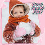 SAGA SPORTS Waterproof Toddler Mittens for Boys & Girls – Warm Fleece Baby Winter Gloves, Toddler Snow Gloves for Kids Ages 6–24 Months & 2–4 Years, Soft Windproof Infant Mittens for Cold Weather