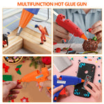 Mini Hot Glue Gun Kit 8 Pieces Hot Melt Gun Crafts for Kids School Craft Project DIY Arts and Home Quick Repairs (20 Watts,Multicolor)