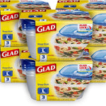 Glad Food Storage Containers, Deep Dish, 64 Ounce, 3 Count