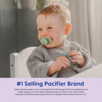 MAM Perfect Night Baby Pacifier, Patented Nipple, Glows in The Dark, 2 Pack, 0-6 Months, Unisex