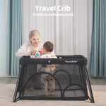 Pamo Babe Travel Crib - Lightweight Baby Playpen with Bassinet, Portable Mini Playard