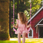 X-Drxzo 2PCS Pink Swing Set Accessories for Kids - Heavy Duty Swing Seats - Playground Swing Sets for Backyard Replacement Gift Box Set, Birthday Gift