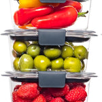 Rubbermaid Brilliance Food Storage Containers, Set of 5 (10 Pieces), BPA-Free, Leak-Proof, Clear