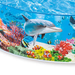 Intex Deep Sea Blue 8 Feet x 18 Inch SnapSet Instant Round Plastic Above Ground Swimming Kiddie Pool for Ages 3 Years and Up, Blue