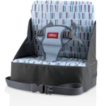 Nuby Easy Go Booster Seat - Travel Booster Seat for Babies and Toddlers - Holds Up to 50 Pounds - 9+ Months - Gray