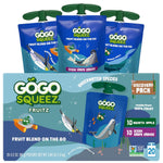 GoGo squeeZ Applesauce and Fruit Puree Variety Pack, Apple, Banana & Strawberry, 3.2 oz (Pack of 20), Unsweetened Fruit Snacks for Kids, Gluten Free, Nut Free and Dairy Free, BPA Free Pouches