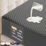 OhGeni 100% Waterproof Mattress Protector, Queen Size Mattress Pad, Fits 6"-20" Mattresses with Deep Pocket, Cooling, Breathable Fitted Sheets, Soft Bed Cover, Noiseless, Machine Washable