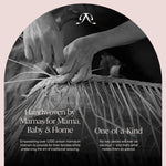 BEBE BASK Premium Baby Diaper Caddy Organizer - Handmade & Award-Winning Scalloped Rattan Basket - Luxury Diaper Caddy Basket - Elegant Scalloped Edge (Natural)