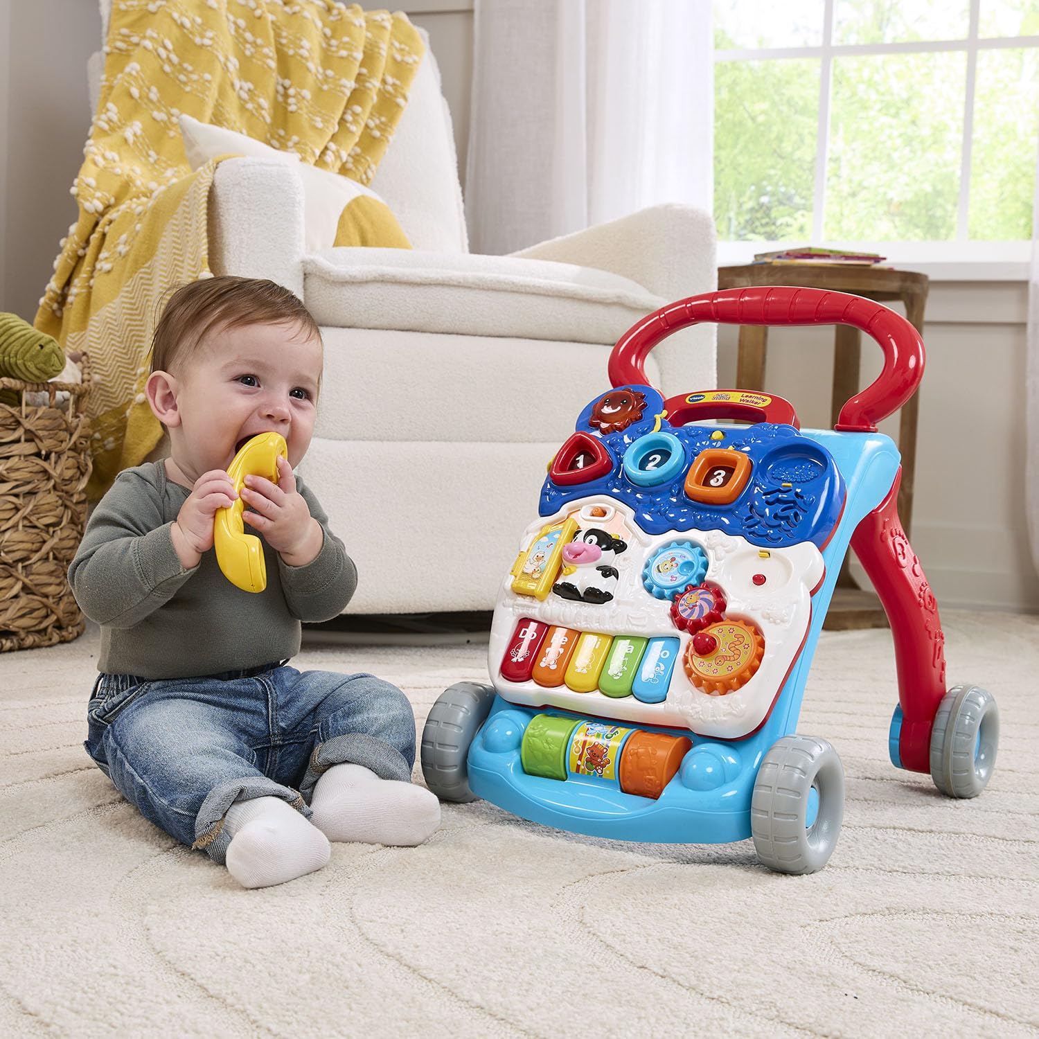 VTech Sit-to-Stand Learning Walker (Frustration Free Packaging), Blue