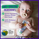 California Baby Super Sensitive Diaper Rash Cream | 100% Bio-Based | Zinc Oxide Ointment | Unscented Diaper Cream | Cloth Diapers Safe | 82 g / 2.9 oz