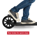 Radio Flyer Kickstart Max, Lightweight and Foldable Two-Wheel Kick Scooter Ages 8+, 220 lb Max, Large Wheels and Front Suspension for Smooth Ride