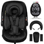Infant Car Seat Insert with Extra Cushion for Preemie to Toddler, Reversible Newborn Carseat Insert Head Support, Fits for Stroller, Baby Swing, Rocker, Bassinets, Bouncer (Black Star)