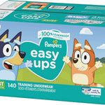 Pampers Training Pants - Easy Ups Boys & Girls Bluey - Size 2T-3T, 140 Count, Children's Potty Underwear (Packaging May Vary)