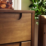 Babyletto Yuzu 6-Drawer Dresser with Over 10-Inch Drawer Extension in Natural Walnut, Greenguard Gold Certified