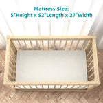 Moonlightfamily 5"x52"x27.5" Premium Toddler Mattress, Water-Resistant and Removable Machine Washable Outer Cover, CertiPUR-US Certified Medium Firm Foam, Fits Standard Size