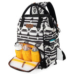 Wrangler Aztec Backpack Organized Daypack Travel Baby Bag with Stroller Strap and Side Bottle Pockets