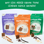 Nurture Life Mighty Bites, Chocolate Chip, Healthy Oatmeal Bite Size Snacks for Kids & Toddlers, High Protein Organic Snacks for Children, Plant-Based High Fiber Foods, Low Sugar, 1 Pack, 15 Pieces