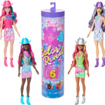 Barbie Color Reveal Fashion Doll & Accessories with 6 Surprises, Disco Star Series with Metallic Shine & Color-Change Bodice (Styles May Vary)
