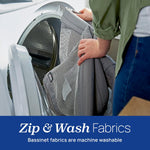 Chicco LullaGo Anywhere Portable Bassinet, Lightweight, Space-Saving with Waterproof Mattress and Fitted Sheet, Travel-Friendly, Includes Carry Bag | Lyric/Beige