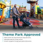 Gaggle by Foundations Roadster Duo Side by Side Double Stroller | Lightweight Compact Double Stroller for Toddlers | Easy to Fold & Maneuver | Amusement Park Approved | Black