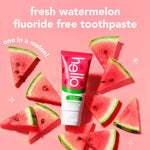 hello Kids Fluoride Free Toothpaste, Fresh Watermelon, 3 Pack, 4.2 oz