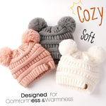 FURTALK Baby Winter Knitted Beanie Hat Soft Warm Pom Pom for Infant Toddler Skull Cap