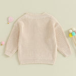 Kupretty Toddler Baby Girl Boy Cardigan Sweater Fall Winter Clothes Infant Chunky Knitted Button Down Knit Jacket Knitwear (Beige, 6-12 Months)