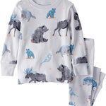 little planet by carter's Boy 2-piece Pajamas made with Organic Cotton, Blue Forest, 3T