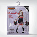 Spooktacular Creations Halloween Cheerleader Costume for Girls, Kids Zombie Cheerleader Outfit, Dead Fearleader Dress for Halloween Scary Costume Role Play Parties, Red Black, M