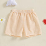 Karuedoo Toddler Baby Boy Girl Shorts Gingham Plaid/Seersucker Shorts Summer Casual Elastic Waist Shorts Pants Bottoms (Seersucker-Yellow, 9-12 Months)