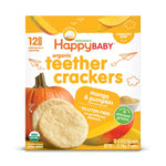 Happy Baby Organics Baby Snacks, Gentle Teething Wafers, Gluten Free & Vegan, Sweet Potato & Banana, 12 Count (Pack of 6)