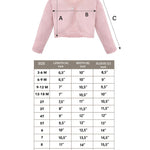 Lilax Baby Girls' Knit Long Sleeve Button Closure Bolero Cardigan Shrug (3-6 Months, Dusty Pink)